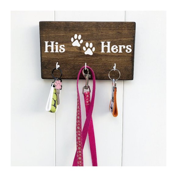 Custom His/Hers/pet key holder, wooden key hooks - Picture 1 of 1